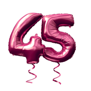 45-jaar-verjaardag-ballon